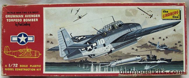 Lindberg 1/72 Grumman TBF Avenger, 480-100 plastic model kit